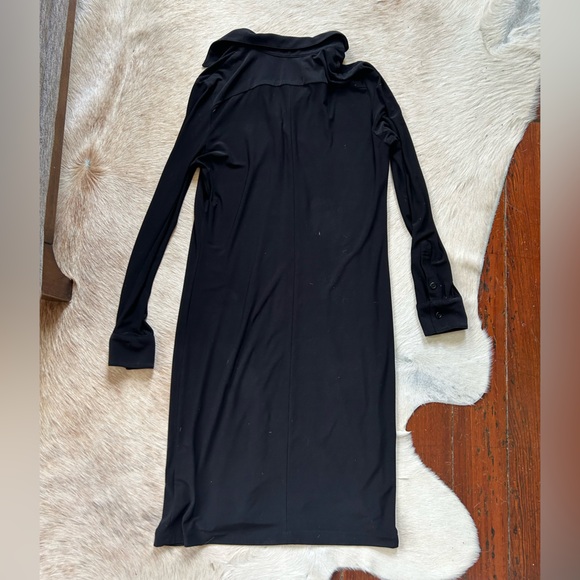 Norma kamali black long sleeved dress shirt - Picture 2 of 5